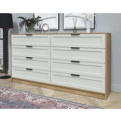 Kомод Тренд КТ-К197 (Дуб золотой ЛДСП/ Грэй ЛМДФ) Ш1965 В1020 Г451